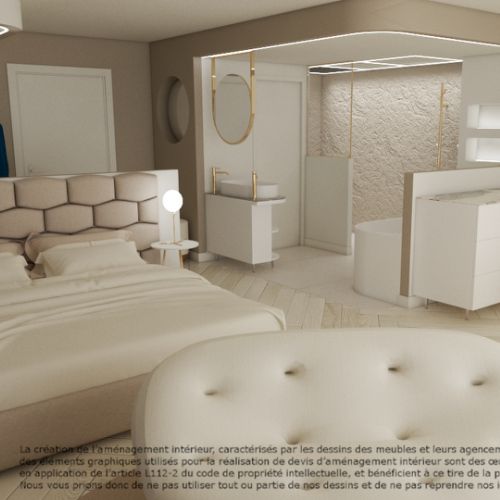 conception et fabrication Chambre d'Hotel type suite